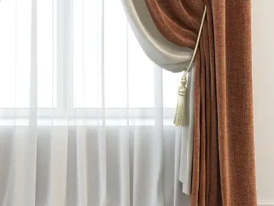 Set 17 Curtains 3D model