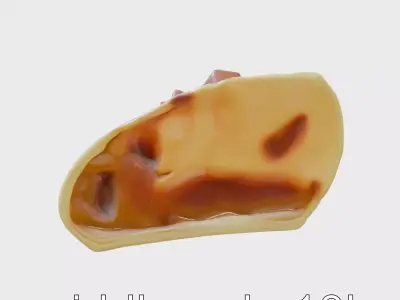 Cheesy Quesadilla with Salsa Drip 3D Model Pack Low-poly 3D model