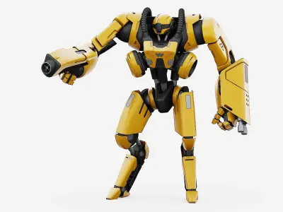 BATTLE DROID SYRIOS-G Rigged for Unreal Engine - Unity - MIXAMO 3D model