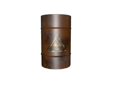 Rusty Barrel Free low-poly 3D model