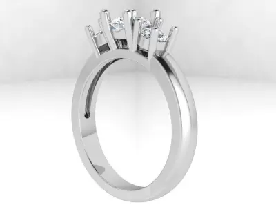 Round Diamond Basket Ring 4369 3D print model