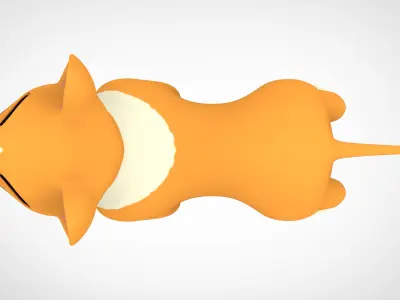 Bull Terrier  Low-poly 3D model