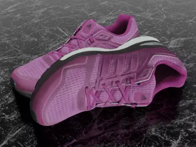 ADIDAS 3D SHOES - PINK - SUPERNOVA Low-poly 3D model