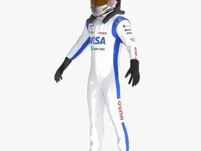 F1 Racing Bulls Suit 2024 3D model