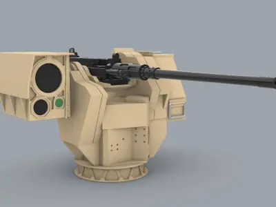 RCWS Eagle 2  Low-poly 3D model