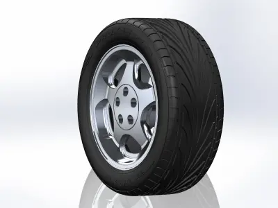 Wheel for scale model of Cobra version of american ponycar 1994 3D print model