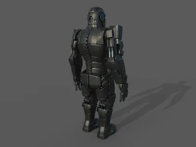 Robot soldier Free low-poly 3D model