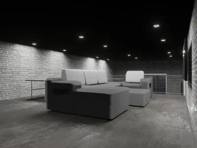 Warehouse loft 3D model