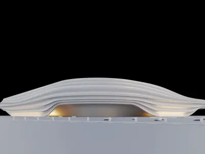 Stadium table with lights 3D model