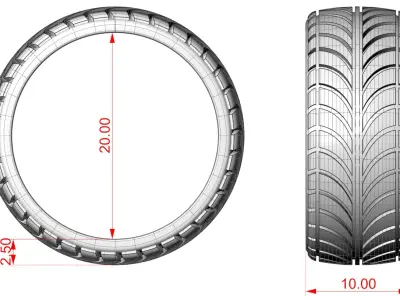 Car tires ring protector version 5 3D print model