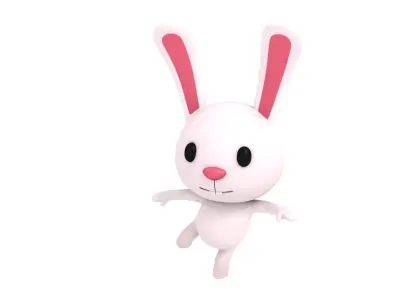 Rigged Rabbit 3D model