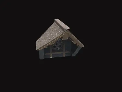 Medieval Roof Room V01 Low-poly 3D model
