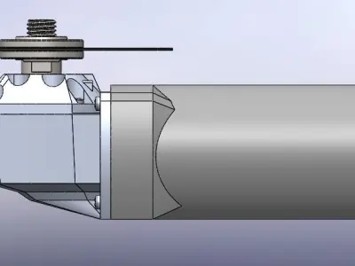 Angle grinder powertrain Low-poly 3D model