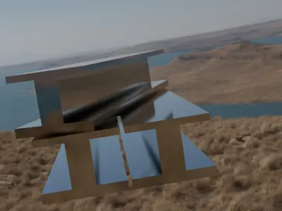  Steel I Beam Workshop Set  Game-Ready and Industrial Asset Low-poly 3D model