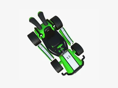 Cartoon Kart I03 Green - Vehicle Racing Design Low-poly 3D model