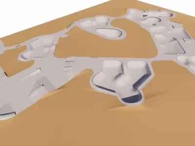 Skatepark-Skate Park PACK Low-poly 3D model