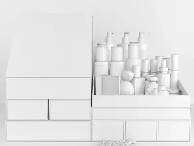 Cosmetic set for beauty salon 3 3D model