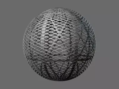 Diamond Pattern Metal Grate Seamless PBR Material Texture