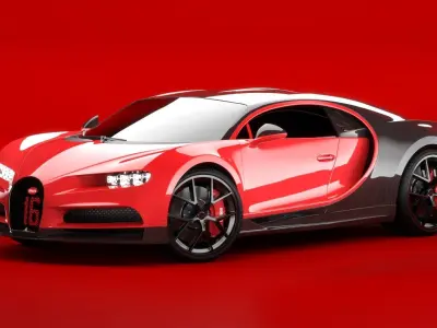 Bugatti Chiron Sport 2021 Red Premium  3D model