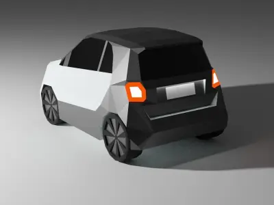 Low Poly SmartCar smart car Low-poly 3D model