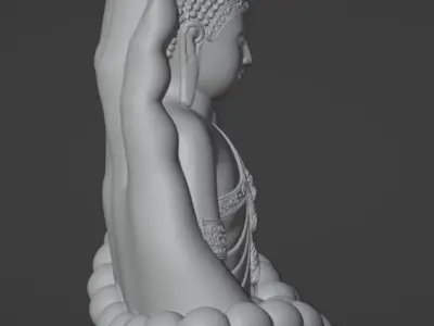 Buddha in Blessing Hand Pose 3D print model