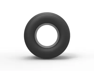 Dirt Sprint racing tire 17 Scale 1 to 25 3D print model