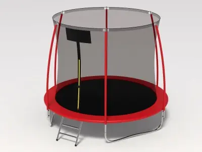 Trampoline for Sport and Fitness 252x205cm x 6 3D model