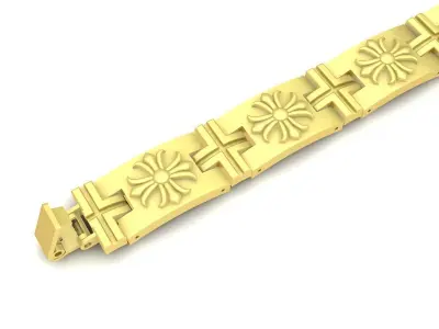 Luxury Cross Pattern Link Bracelet Design 3446 3D print model