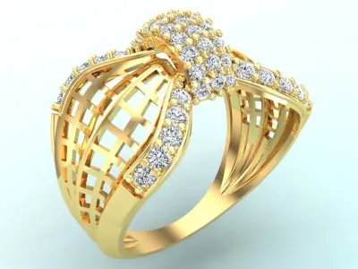 Bow tie ring - Bowtie Ring - Italian rings - N6699 3D print model