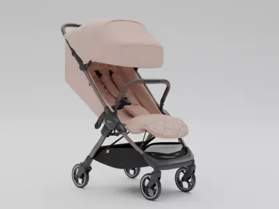 Baby Strollers Low-poly 3D model