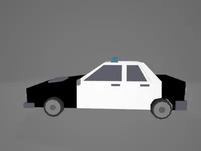 LowPoly Police Car Low-poly 3D model