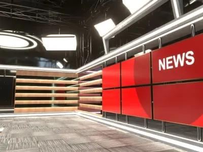 Virtual Broadcast Studio 3D model