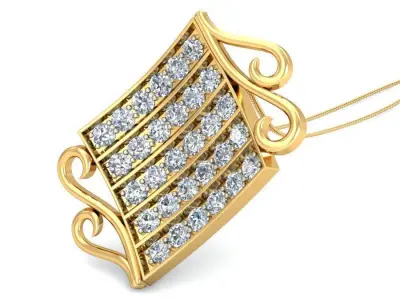 Solitaire Pendant 3dm stl FBX OBJ Render Detail 3D print model buy