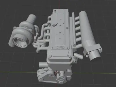 FG FPV barra turbo engine 1 piece 3D print model