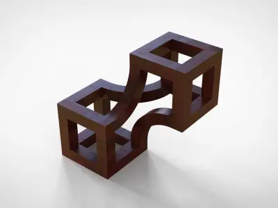 Wood Decoration Cube 3D print model