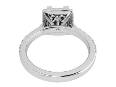 Square Halo Ring 3421 3D print model