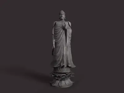 Vietnamese Buddhist Buddha Statue 3D model