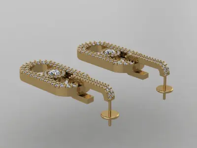 Earrings Messika  3D print model