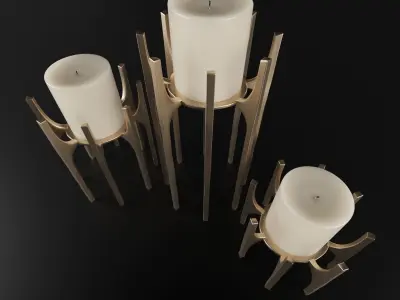 Aquilo Pillar Candle Holder 3D model