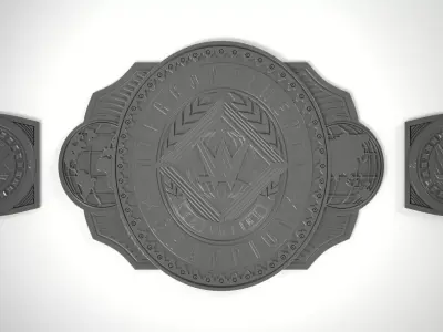 The WWE Intercontinental Championship Belt 3D print model