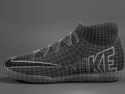 Shoes - Nike Mercurial black Low-poly 3D model