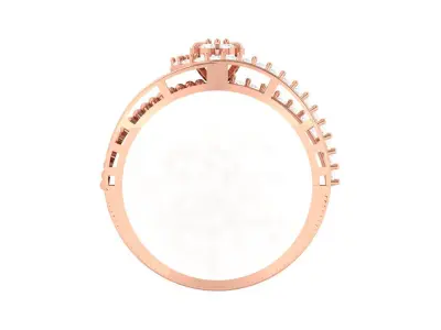 AMAZING ROUND DIAMOND RING  3D print model