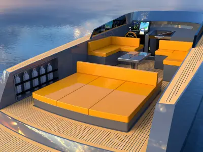 VanDutch 40 Yacht Low-poly 3D model
