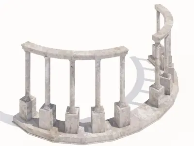 Details of strengthening scheme of the concrete arch Low-poly 3D model