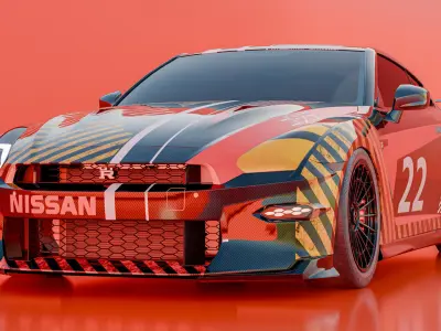 Nissan GTR with Custom Livery 3D model
