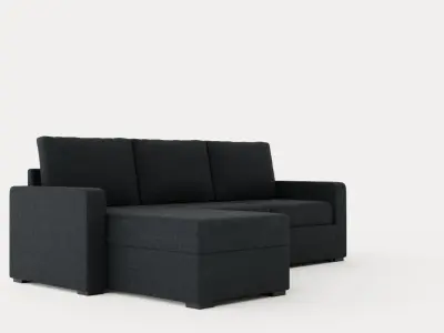 Maja Sofa Bed 3 Seater Reversible Dark Gray Low-poly 3D model