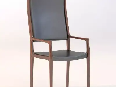 1960 High Back Armchair 3D model