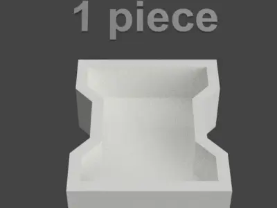 interlock planter and  mold for concrete 3D print - CNC 3D print model