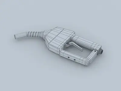 Gas Station Pump Nozzle Low-poly 3D model