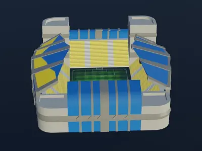 Football Stadium - Ukraine Low-poly 3D model